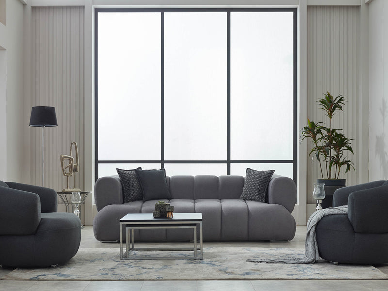 Arthur 3-pieces (Sofa & Loveseat & Chair) Livingroom in Black - 200-SIM-ART-ERATO16-321