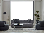 Arthur 3-pieces (Sofa & Loveseat & Chair) Livingroom in Black - 200-SIM-ART-ERATO16-321
