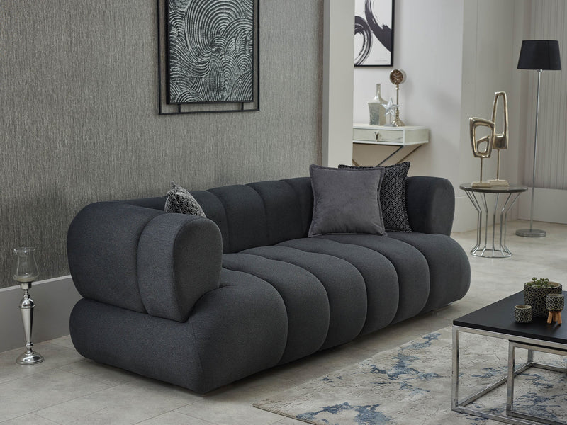 Arthur 3-pieces (Sofa & Loveseat & Chair) Livingroom in Black - 200-SIM-ART-ERATO16-321