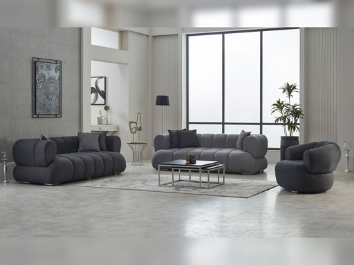 Arthur 3-pieces (Sofa & Loveseat & Chair) Livingroom in Black - 200-SIM-ART-ERATO16-321