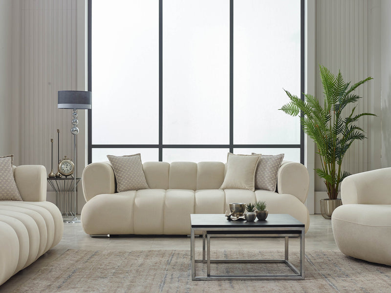Arthur 3-pieces (Sofa & Loveseat & Chair) Livingroom in Cream - 200-SIM-ART-ERATO08-321
