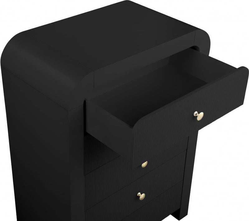 Artisto Ash Veneer Chest in Black - 888Black-CH