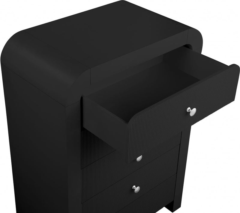Artisto Ash Veneer Chest in Black - 888Black-CH