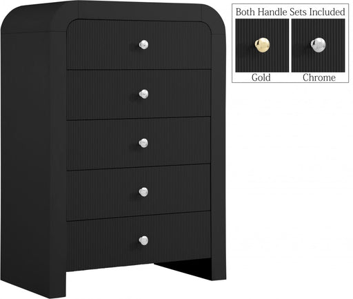 Artisto Ash Veneer Chest in Black - 888Black-CH