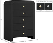 Artisto Ash Veneer Chest in Black - 888Black-CH