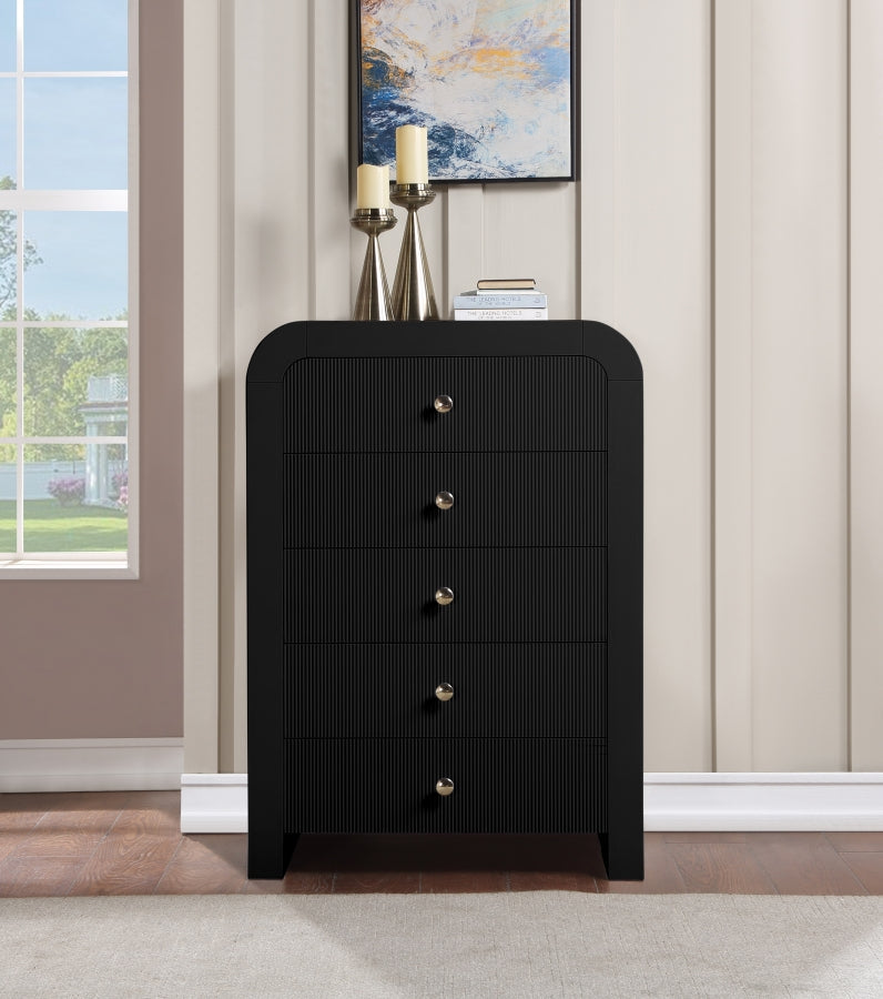 Artisto Ash Veneer Chest in Black - 888Black-CH