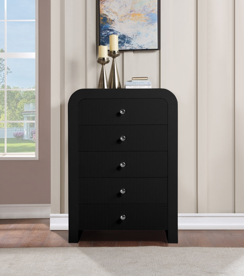 Artisto Ash Veneer Chest in Black - 888Black-CH