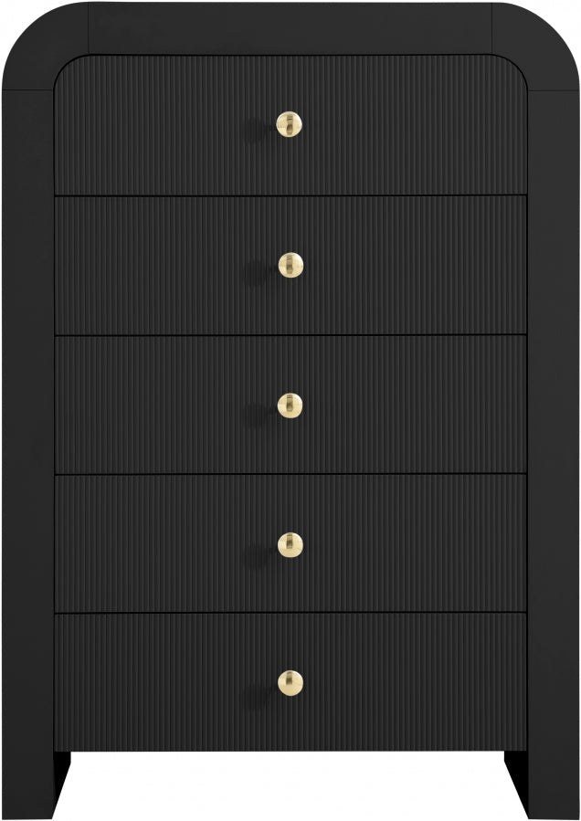 Artisto Ash Veneer Chest in Black - 888Black-CH