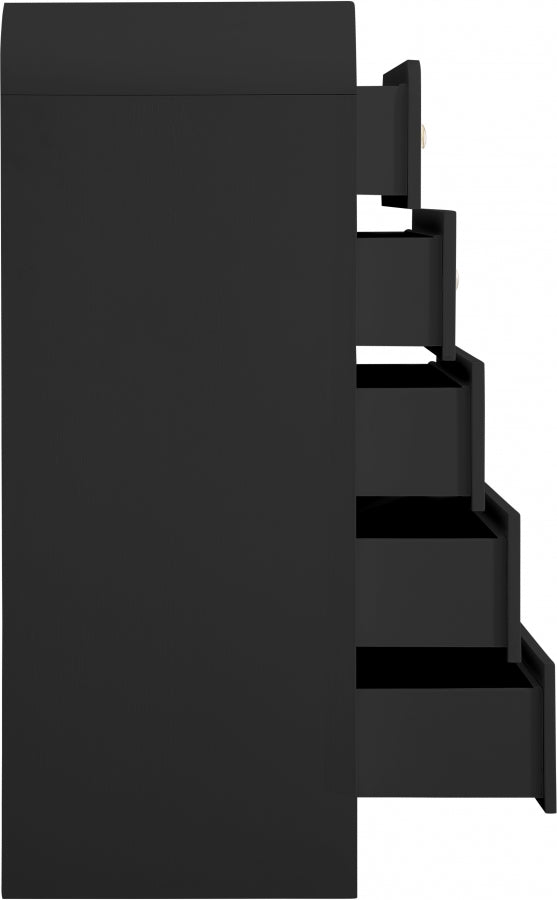 Artisto Ash Veneer Chest in Black - 888Black-CH