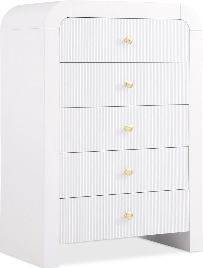 Artisto Ash Veneer Chest in White - 888White-CH