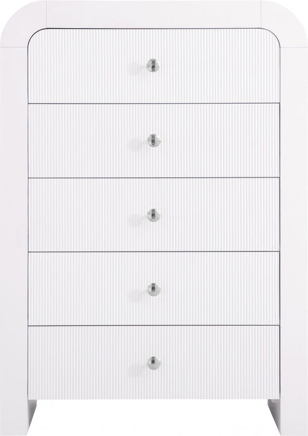 Artisto Ash Veneer Chest in White - 888White-CH