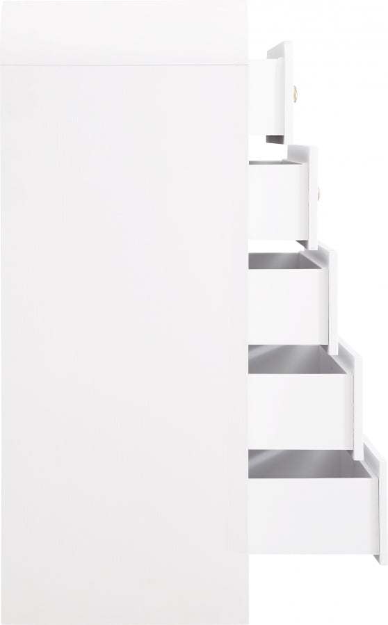Artisto Ash Veneer Chest in White - 888White-CH