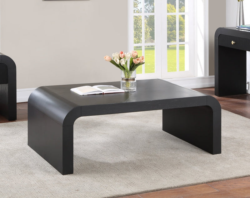 Artisto Ash Veneer Coffee Table in Black - 888Black-CT