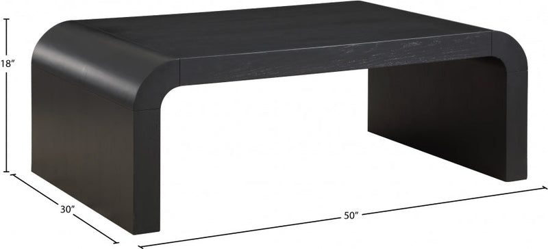 Artisto Ash Veneer Coffee Table in Black - 888Black-CT