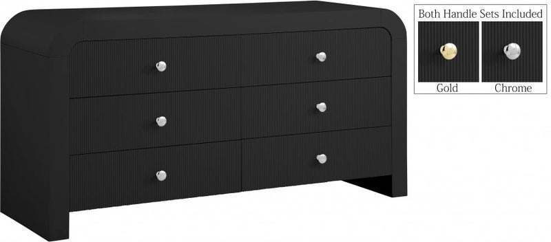 Artisto Ash Veneer Dresser in Black - 888Black-D