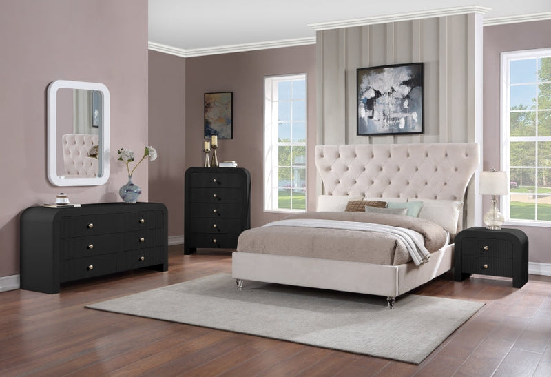 Artisto Ash Veneer Dresser in Black - 888Black-D