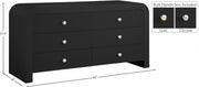 Artisto Ash Veneer Dresser in Black - 888Black-D