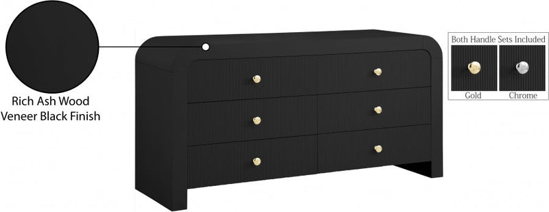 Artisto Ash Veneer Dresser in Black - 888Black-D