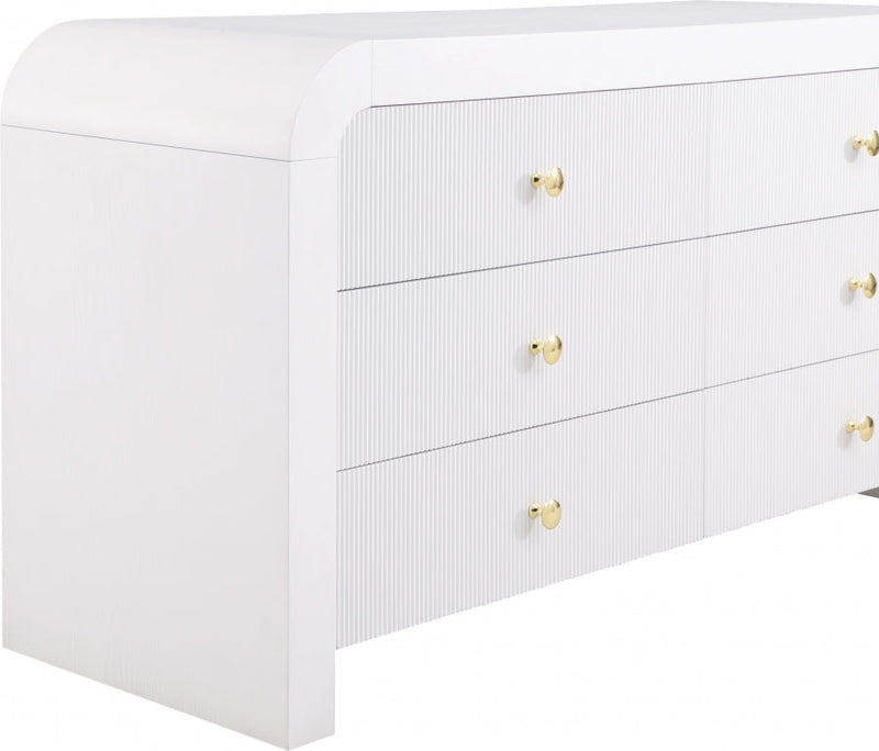 Artisto Ash Veneer Dresser in White - 888White-D