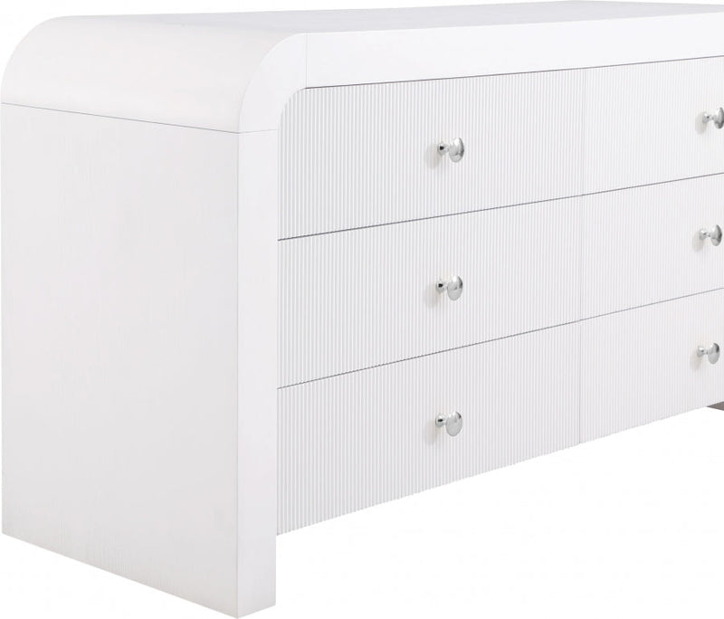 Artisto Ash Veneer Dresser in White - 888White-D