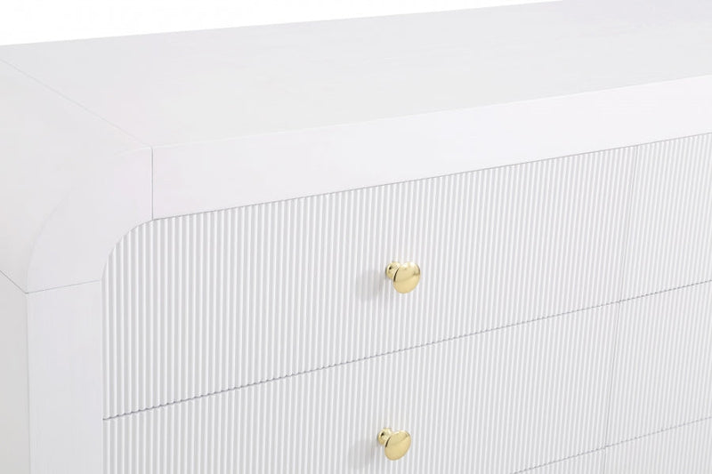 Artisto Ash Veneer Dresser in White - 888White-D
