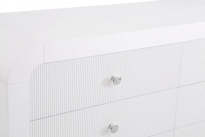 Artisto Ash Veneer Dresser in White - 888White-D
