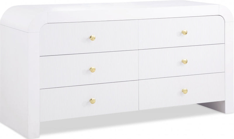 Artisto Ash Veneer Dresser in White - 888White-D