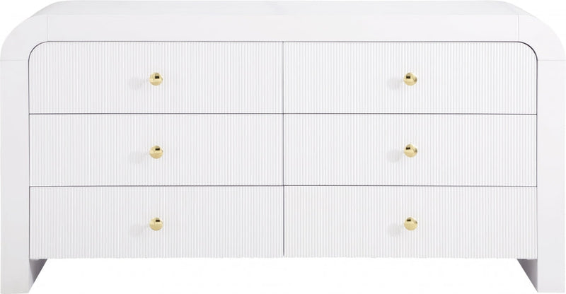Artisto Ash Veneer Dresser in White - 888White-D