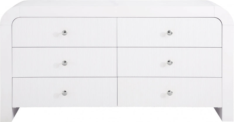 Artisto Ash Veneer Dresser in White - 888White-D