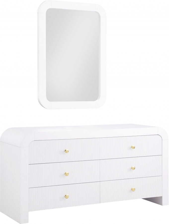 Artisto Ash Veneer Dresser in White - 888White-D