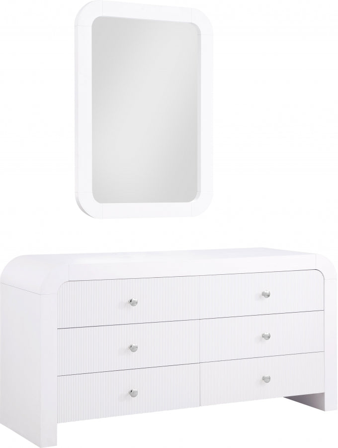 Artisto Ash Veneer Dresser in White - 888White-D