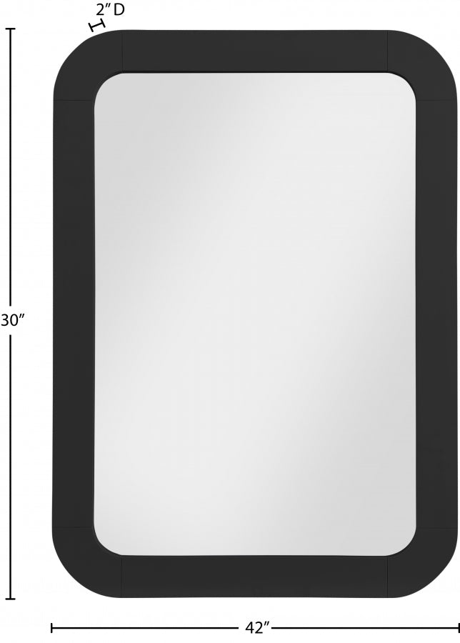 Artisto Ash Veneer Framed Mirror in Black - 888Black-M