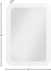Artisto Ash Veneer Framed Mirror in White - 888White-M