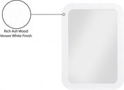 Artisto Ash Veneer Framed Mirror in White - 888White-M