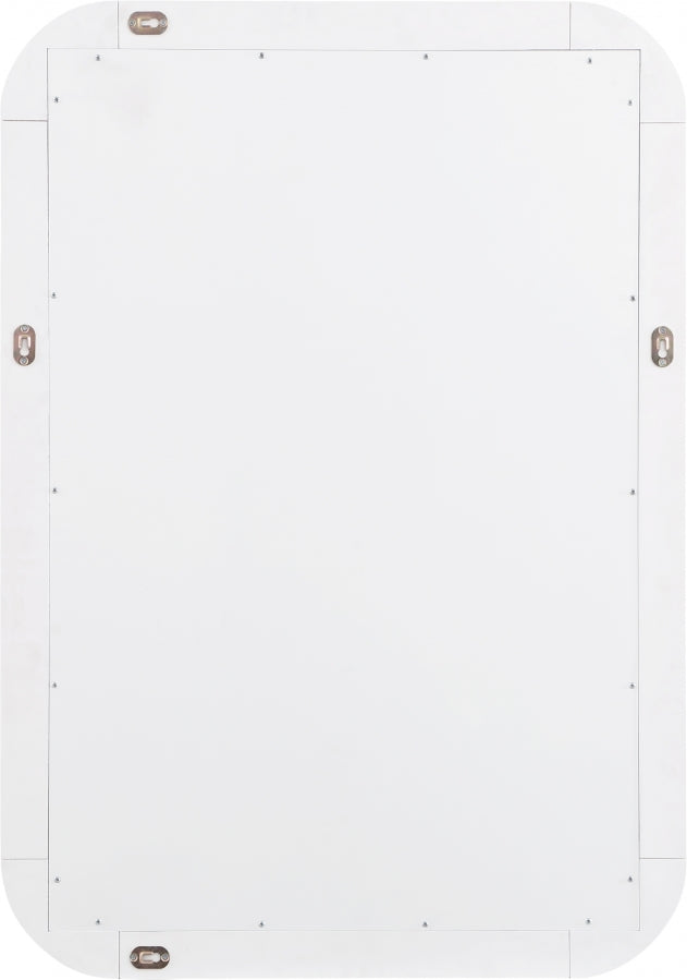Artisto Ash Veneer Framed Mirror in White - 888White-M