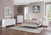 Artisto Ash Veneer Framed Mirror in White - 888White-M