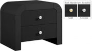 Artisto Ash Veneer Nightstand in Black - 888Black-NS