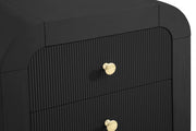 Artisto Ash Veneer Nightstand in Black - 888Black-NS