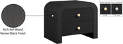 Artisto Ash Veneer Nightstand in Black - 888Black-NS