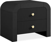 Artisto Ash Veneer Nightstand in Black - 888Black-NS
