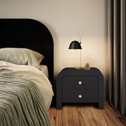 Artisto Ash Veneer Nightstand in Black - 888Black-NS