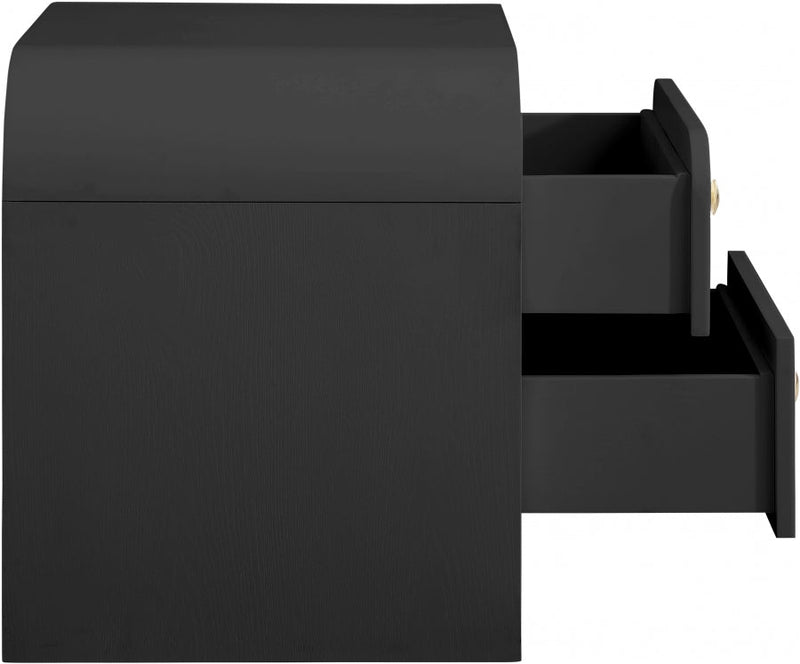 Artisto Ash Veneer Nightstand in Black - 888Black-NS