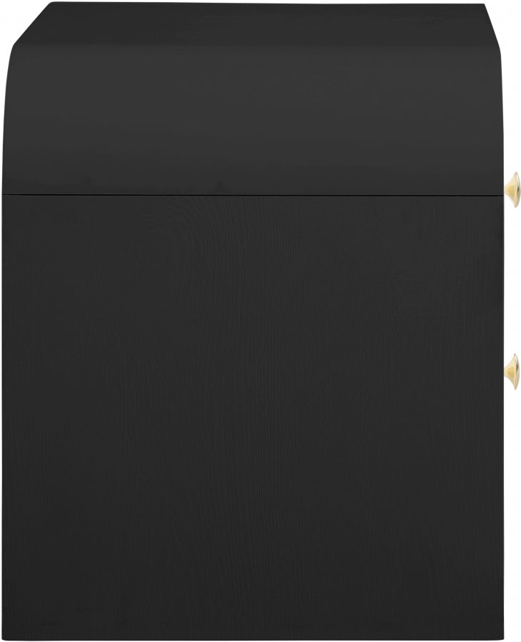 Artisto Ash Veneer Nightstand in Black - 888Black-NS