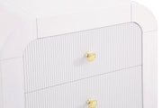 Artisto Ash Veneer Nightstand in White - 888White-NS