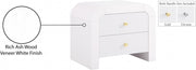 Artisto Ash Veneer Nightstand in White - 888White-NS