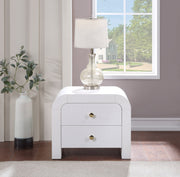 Artisto Ash Veneer Nightstand in White - 888White-NS