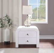 Artisto Ash Veneer Nightstand in White - 888White-NS