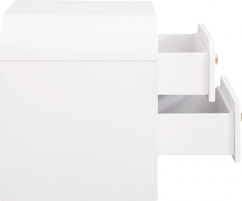 Artisto Ash Veneer Nightstand in White - 888White-NS