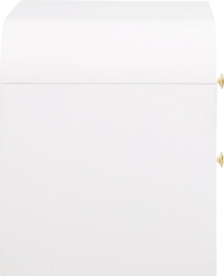 Artisto Ash Veneer Nightstand in White - 888White-NS