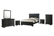 Arya - Black 5 Drawers Chest - B322-C